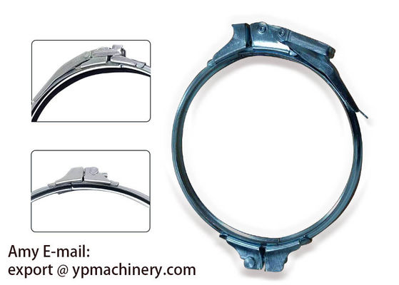 Clampe per tubi galvanizzati da 140 mm di rilascio rapido Clampe per tubi di condotto Sprial Clips