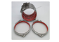 Guarnizione rossa Ring Stainless Steel della fascetta stringituba della condotta del rilascio rapido di spirale della maniglia 304/316