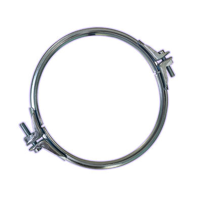 Morsetti per tubi per impieghi gravosi con spessore guarnizione regolabile e struttura in due pezzi per sistemi di aspirazione polveri in SUS304