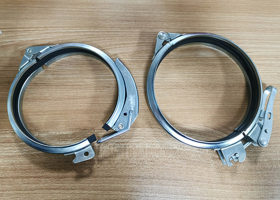 Morsetto rotondo della flangia del rilascio rapido del connettore di condotta 8-60cm per i sistemi della canalizzazione