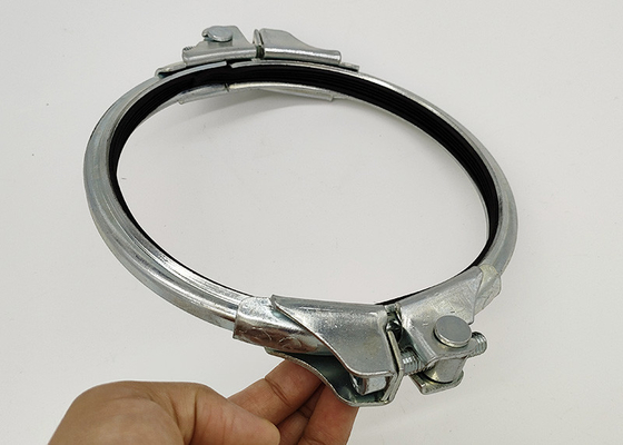 Morsetto per tubi in due parti del sistema di tubi del modulo Scanalatura a U a doppio bullone in acciaio zincato