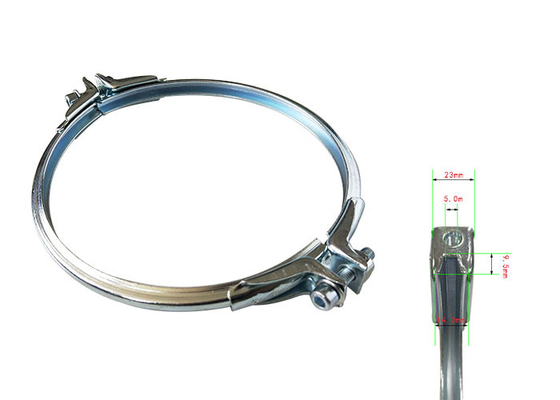 Ganci a morsetto ad anello diviso rapido a doppio bullone zincato