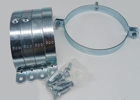 Cerchio da appendere con morsetto per tubi spaccato rotondo da 200 mm per spessore industriale di 2,5 mm