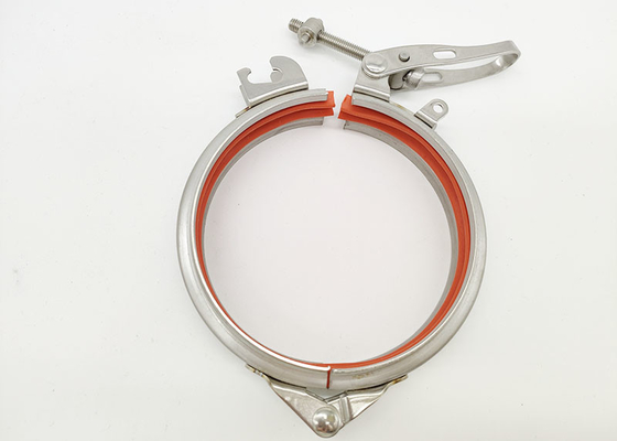 morsetto di tubo del rilascio rapido di spessore Ss304 di 1.0mm a 10 pollici con l'anello con sigillo