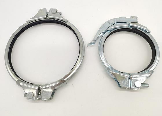 150 mm doppi bulloni Gal Pipe Clamps con anelli di sigillo di gomma spessore 2,0 mm