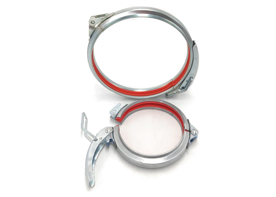 Acciaio galvanizzato Hvac Clamps di tubo di scarico rapido 80-600 mm in condotto