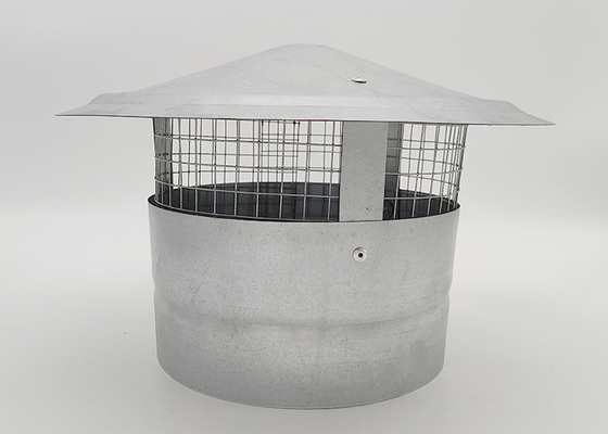 Galvanizzato rotondo copertura del tubo di ventilazione del tetto con rete di filo 200 mm larghezza superiore