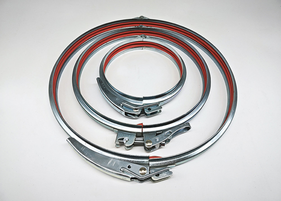 Clampe per tubi a rilascio rapido, clamp per tubi, clamp per condotte con serratura e gomma rossa
