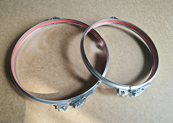 Clampe per tubi pesanti per condotto d'aria a profonda trazione 80 mm galvanizzate
