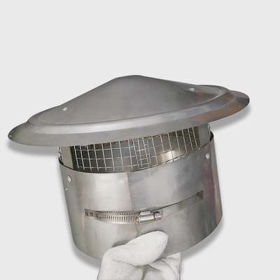 Galvanizzato Top Cune Rotondo Cappotto Camini Con schermo Camino Cappotto di scarico regolabile